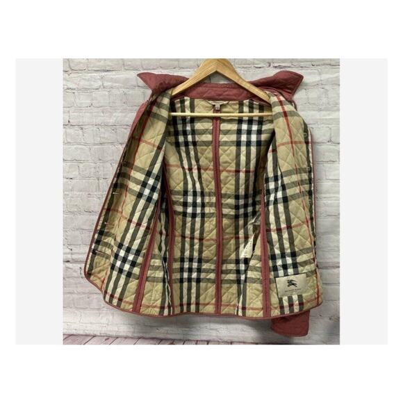 Authentic Burberry Brit Copford Diamond Quilted Jacket Light Crimson Size Small - Picture 10 of 12